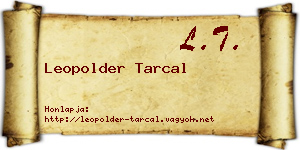Leopolder Tarcal névjegykártya